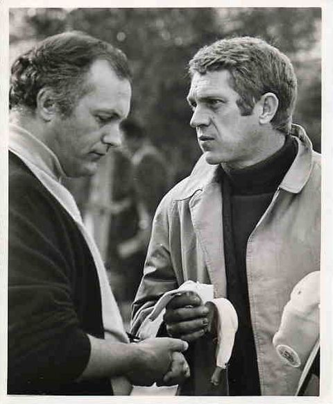 Steve talking to director Peter Yates on set.